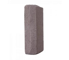 Кирпич силикатный одинарный лицевой полнотелый рустированный угловой гидрофобизированный (СОЛПоРуГ) коричневый