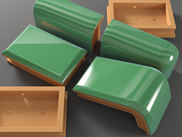 Изразец печной рядовой карниз прямой белый 205*70 мм