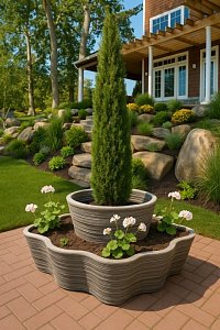 Вазон составной «Капля и конус»