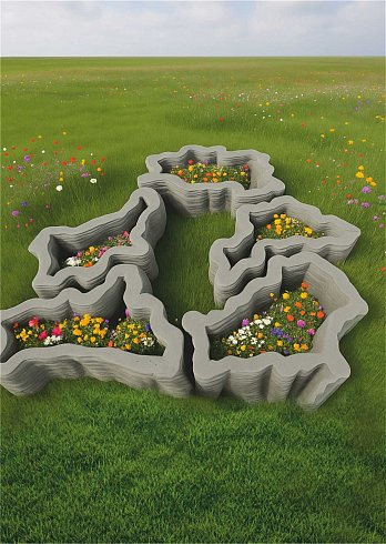 Вазон «Карта Беларуси»