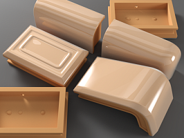 Изразец печной рядовой прямой декорированный белый 205*130 мм