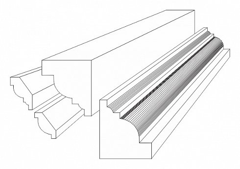 Архитектурные и погонажные профильные детали из пенополистирола, элементы фасадов и интерьеров TY BY 100120034.001-2006