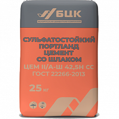 Сульфатостойкий портландцемент со шлаком ЦЕМ II/A-Ш 42,5Н СС ГОСТ 22266-2013 Сульфатостойкий портландцемент со шлаком ЦЕМ II/A-Ш 42,5Н СС ГОСТ 22266-2013