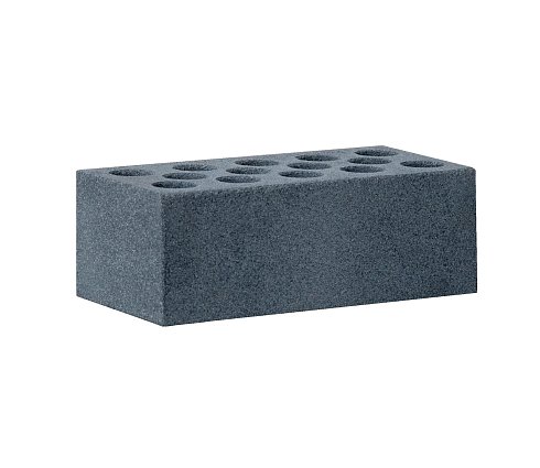 Кирпич силикатный утолщенный (полуторный) лицевой пустотелый (СУЛПу) темно-серый