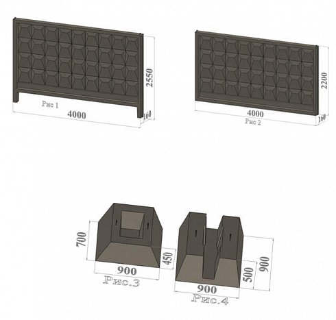 Железобетонные элементы оград