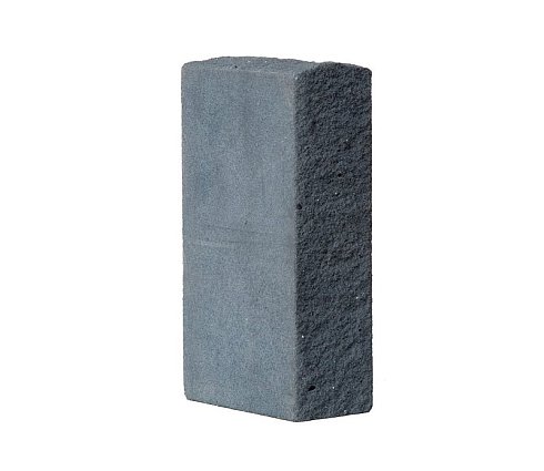 Кирпич силикатный одинарный лицевой полнотелый рустированный гидрофобизированный (СОЛПоРуГ) темно-серый