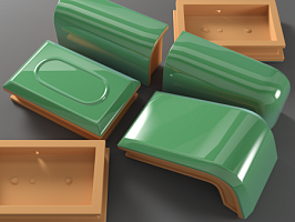 Изразец печной рядовой угловой цветной 205*105*130 мм