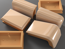 Изразец печной рядовой угловой белый 205 *105*130 мм