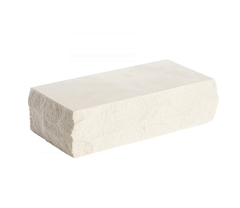 Кирпич силикатный одинарный лицевой полнотелый рустированный угловой гидрофобизированный (СОЛПоРуГ)