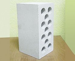 Камень силикатный лицевой (пустотелый)