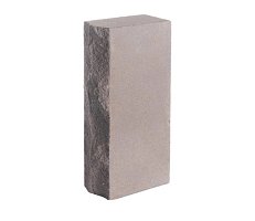 Кирпич силикатный одинарный лицевой полнотелый рустированный гидрофобизированный (СОЛПоРуГ) коричневый