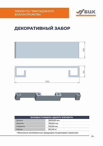 Декоративный забор