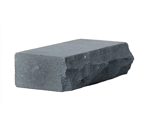 Кирпич силикатный одинарный лицевой полнотелый рустированный гидрофобизированный (СОЛПоРуГ) темно-серый